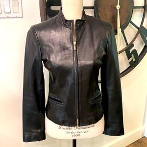 Bebe real leather jacket XS